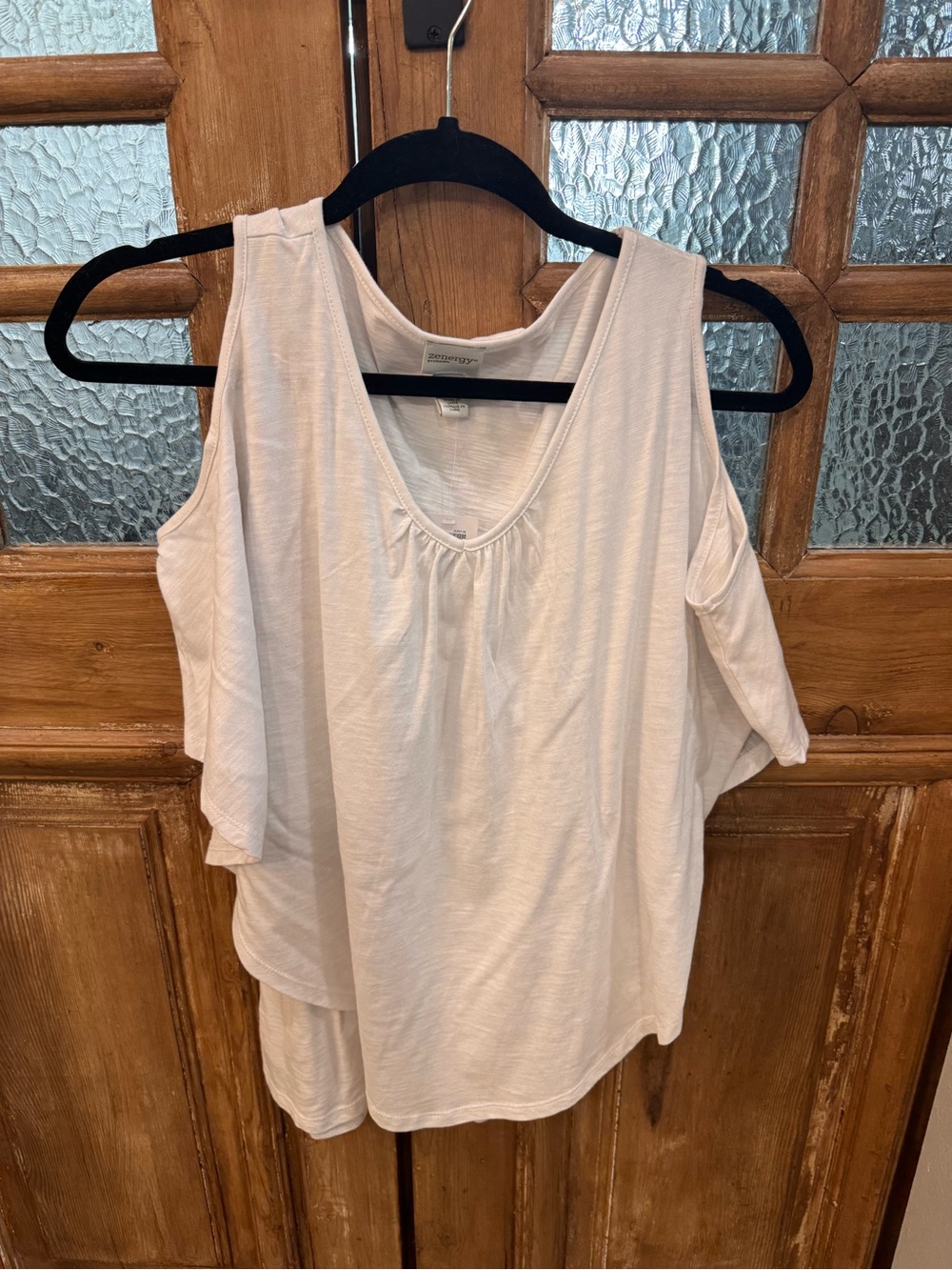 Chico's Light Pink Cold-Shoulder Tank Top